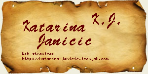 Katarina Janičić vizit kartica